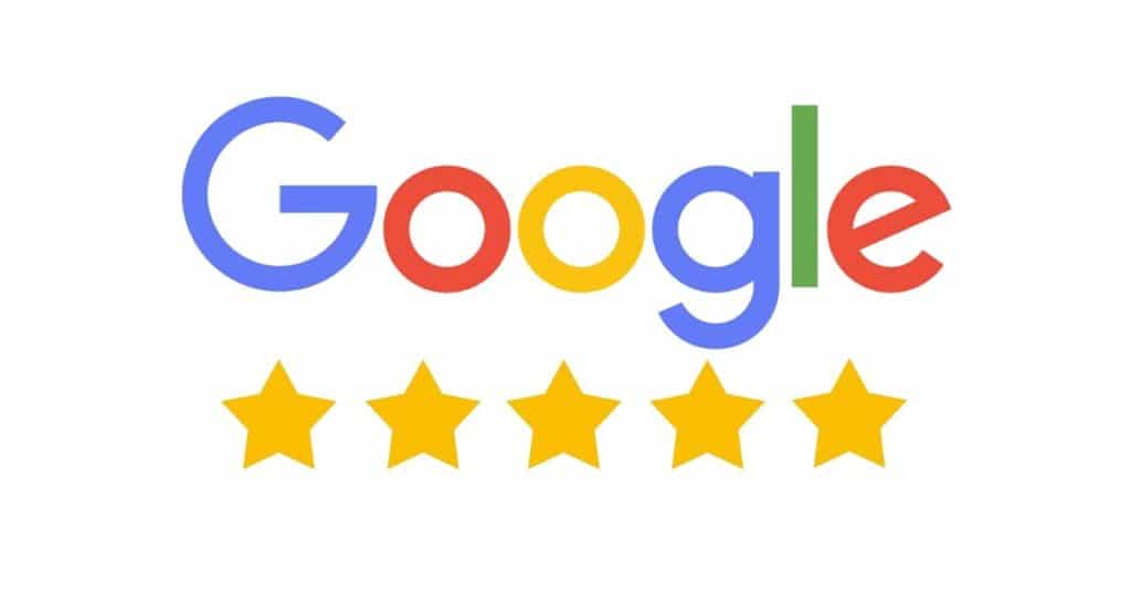 Google Logo + Google-Sterne